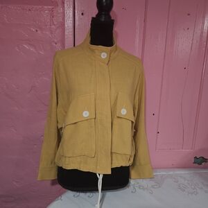 DÉLUC Stylish Mustard Utility Jacket